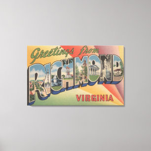 Richmond, Virginia - Große Buchstabenszenen Leinwanddruck