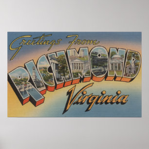 Richmond, Virginia - Large Letter Scenes 4 Poster