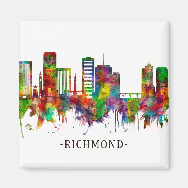 Richmond Virginia Skyline Magnet (Vorne)