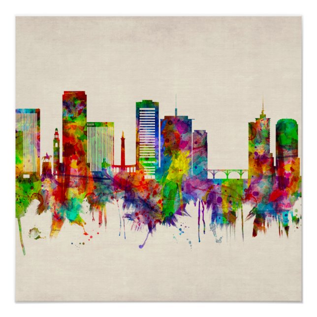 Richmond Virginia Skyline Poster (Vorderseite)