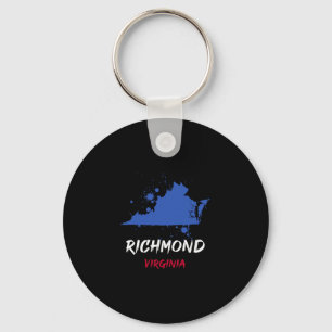 Richmond Virginia Va Farbklecks Urlaubs Souvenir Schlüsselanhänger