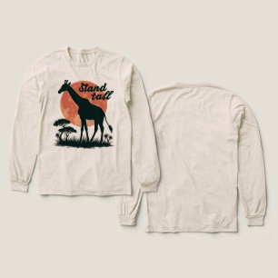 Richt dich auf Giraffe-Silhouette Motivations-Safa Tri-Blend Shirt
