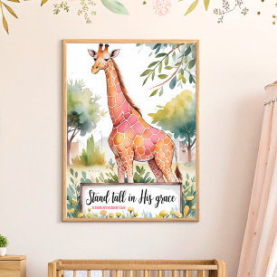 Richte dich auf in seiner Gnade Christliche Kinder Poster