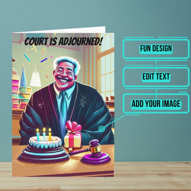 Richter Birthday Karte (This lovely card is specifically for the judge friend or family member in your life.)