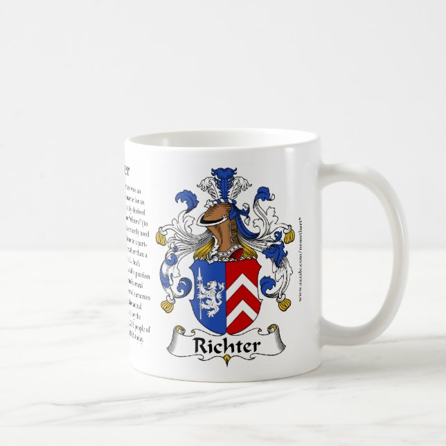 Richter Familien-deutsches Wappen Tasse (Rechts)