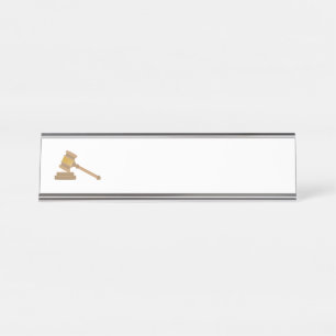 Richter Gavel Schreibtischnamensplakette