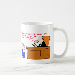 Richter plädieren kein Problem unschuldig Kaffeetasse