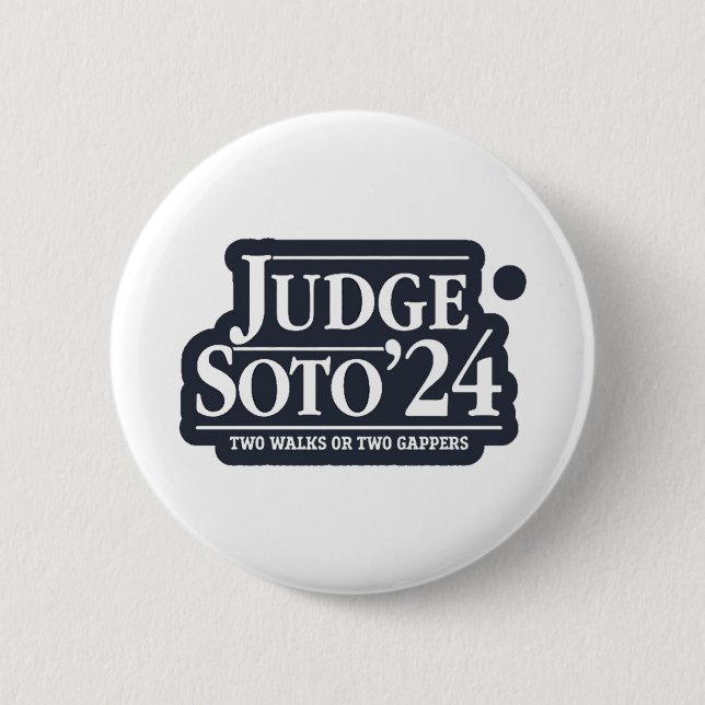 Richter Soto24 - Funny Gifts for Baseball Fans Button (Vorderseite)