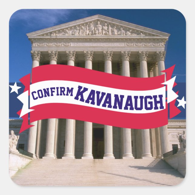 Richterin Kavanaugh Oberster Gerichtshof der USA b Quadratischer Aufkleber (Vorderseite)