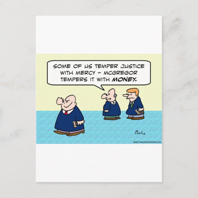 Richterjustiz mit Barmherzigkeit Postkarte (Vorderseite)