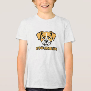 Richterlicher Hundegesicht Lustige Sarkastische Zi Tri-Blend Shirt