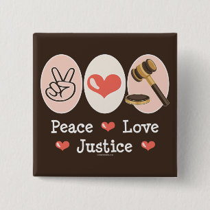 Richterschaltfläche für die Liebe Frieden Button