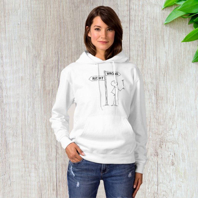 Richtig falsch Illustration Hoodie (Von Creator hochgeladen)