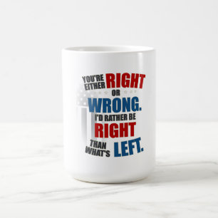 Richtig, falsch kaffeetasse