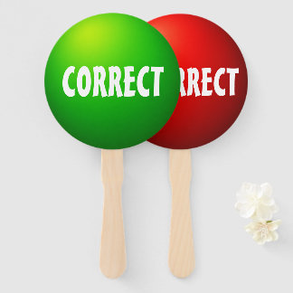 Richtig Falsch Quiz Paddel Schild Fächer