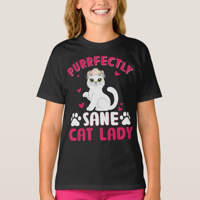 richtig gesunde Katzenfrau T-Shirt (Vorderseite)