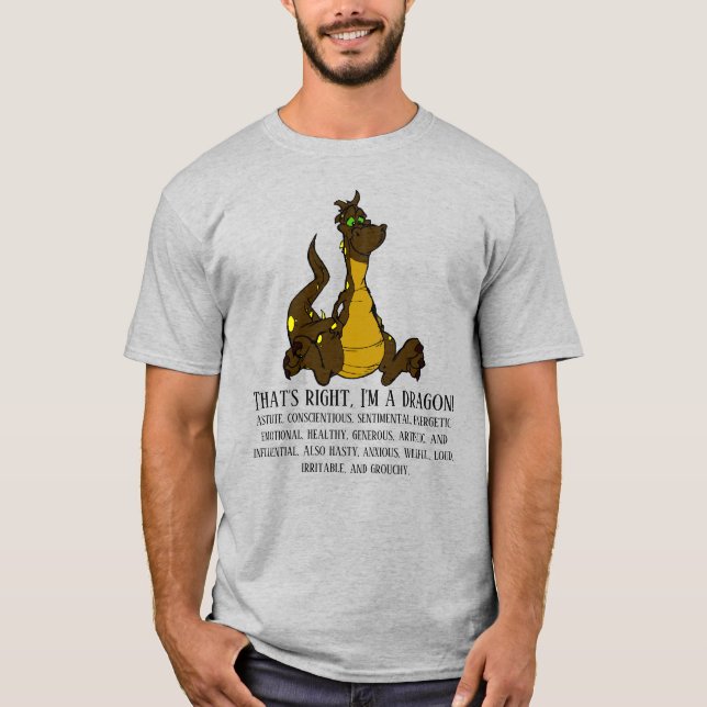 Richtig, ich bin ein Drache-T - Shirt (Vorderseite)