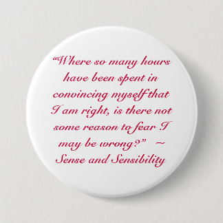 Richtig oder falsch Jane Austen Zitat Button
