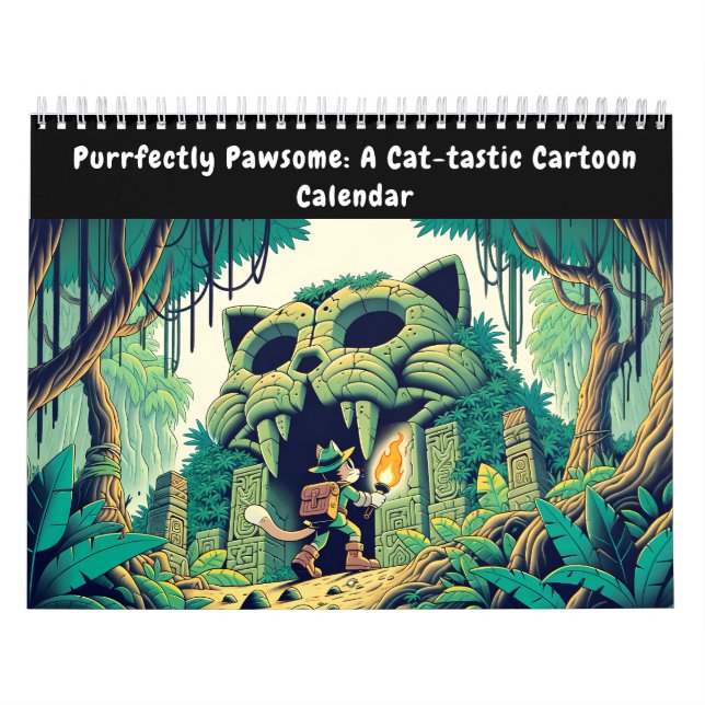 Richtig pawsome: Ein katzenbewusster Cartoon-Kalen Kalender (Titelbild)