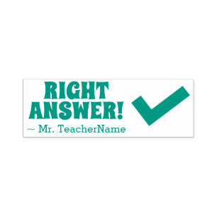 "RICHTIGE ANTWORT!" Instructor Rubber Briefmarke Permastempel