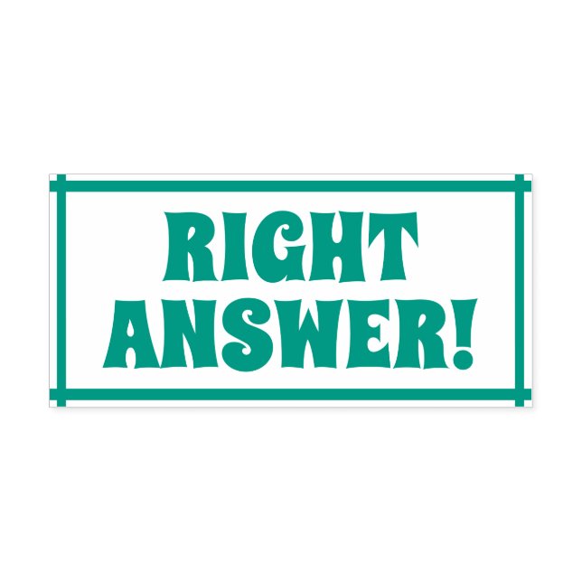 "RICHTIGE ANTWORT!" Tutor-Feedback-Rubber-Briefmar Permastempel (Design)