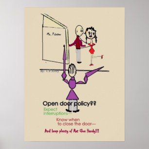 Richtlinien für das Bürowandplakat/die offene Tür Poster