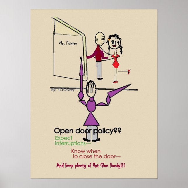 Richtlinien für das Bürowandplakat/die offene Tür Poster (Vorne)