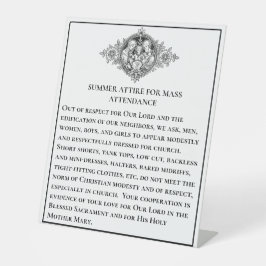 Richtlinien für katholische bescheidene kirchliche sockelschild