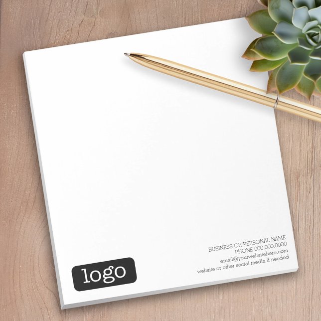 Richtlinien für Office- oder Geschäftslogos Notizblock (Add your logo and personalize the notepads for your office)