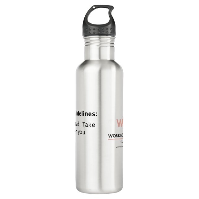 Richtlinien für WOW-Übungen Wasserflasche Edelstahlflasche (Vorderseite)