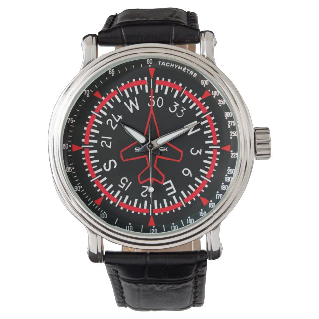 Richtschnur für Flugzeuge Armbanduhr (Vorderseite)