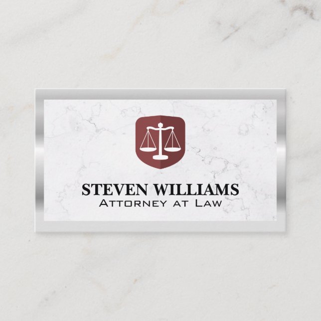 Richtskala | Marmor | Metallgrenze Visitenkarte (Vorderseite)