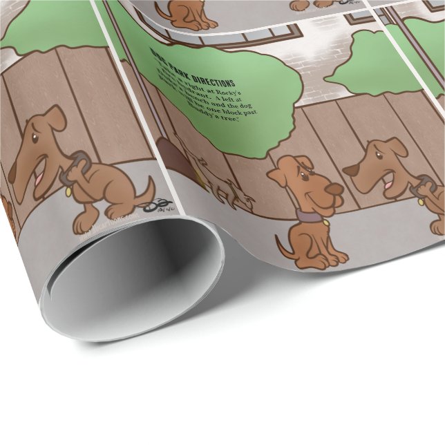 Richtung Dog Park Geschenkpapier (Rolleneckpunkt)