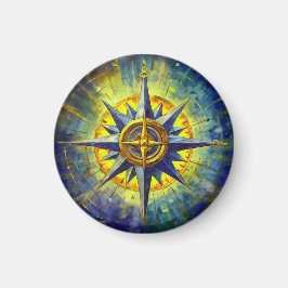 Richtung im Chaos (Compass-Rose) Magnet
