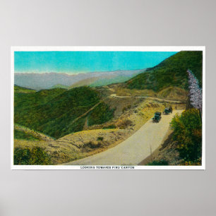 Richtung Piru Canyon Ridge Route, CA Poster