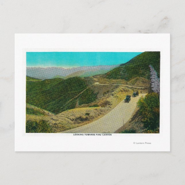 Richtung Piru Canyon Ridge Route, CA Postkarte (Vorderseite)