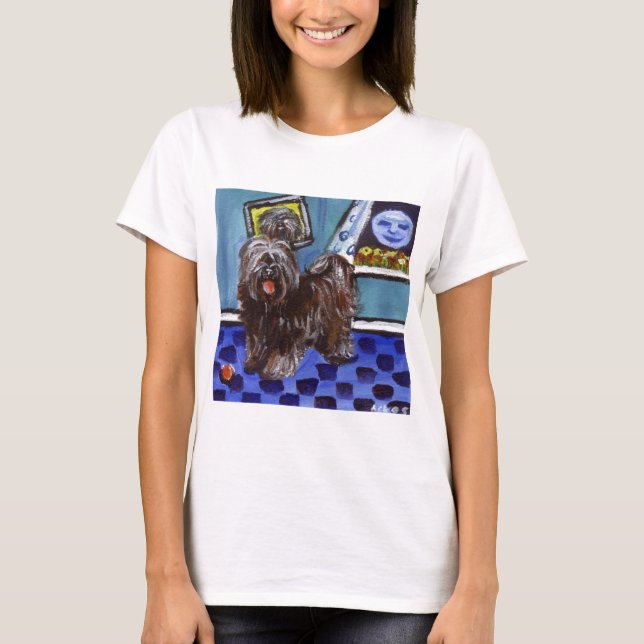 Richtungen des tibetanischen Terriers, die Mond T-Shirt (Vorderseite)