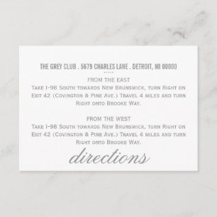 Richtungen kardieren Zickzack   Begleitkarte