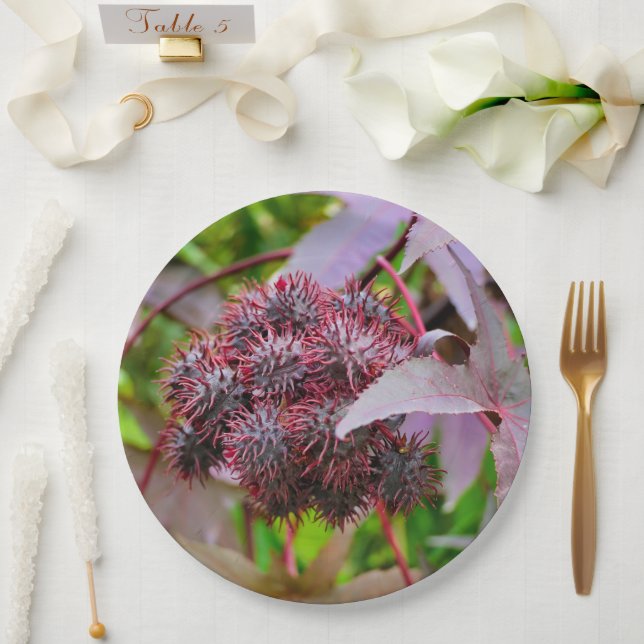 Ricinus communis Paper Plate Pappteller (Hochzeit)
