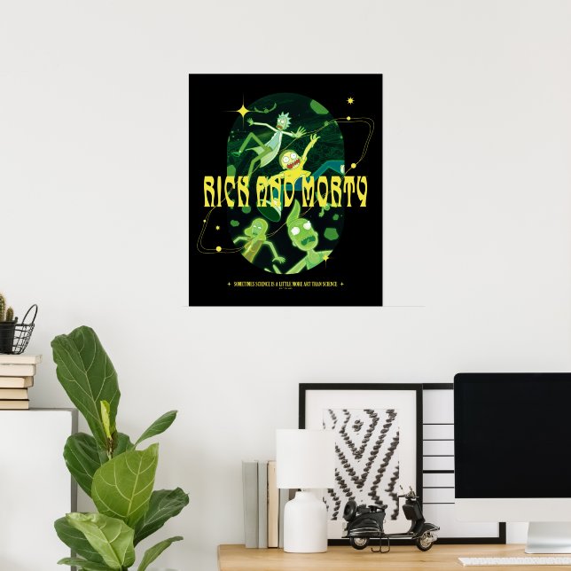 Rick and Morty Falling Quote Abzeichen Poster (Heimbüro)