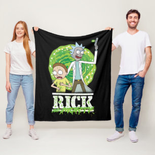 RICK AND MORTY™ Grüner Spritzer Fleecedecke