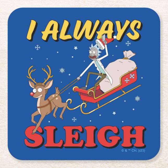 Rick and Morty | I Always Sleigh Rechteckiger Pappuntersetzer (Vorderseite)