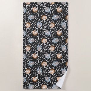 Rick and Morty Lightning Pattern Strandtuch