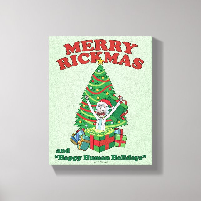 Rick and Morty | Portal Rick Merry Rickmas Leinwanddruck (Vorderseite)