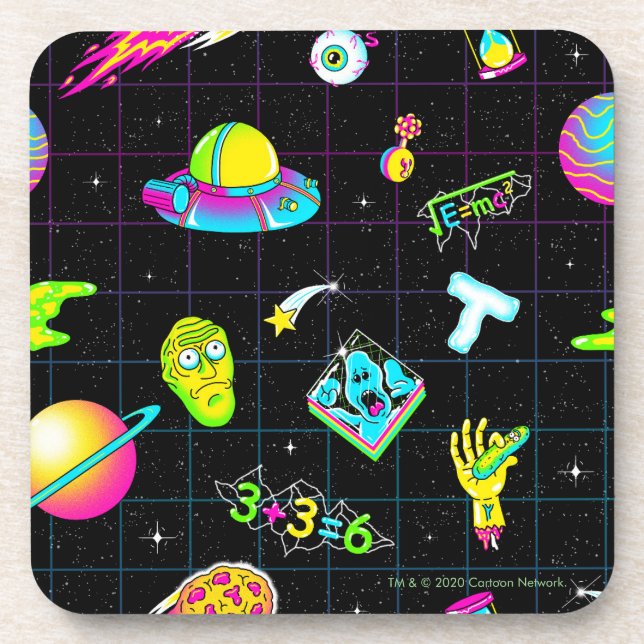 RICK AND MORTY™ | Psychedelic Season 3 Pattern Getränkeuntersetzer (Vorderseite)