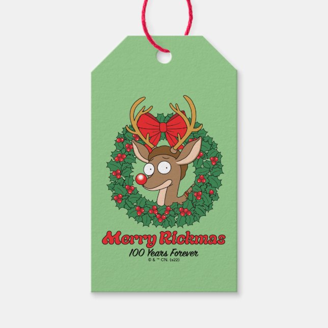 Rick and Morty | Reindeer Morty Merry Rickmas Geschenkanhänger (Vorderseite)