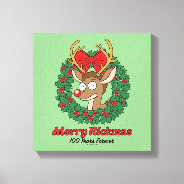 Rick and Morty | Reindeer Morty Merry Rickmas Leinwanddruck (Vorderseite)