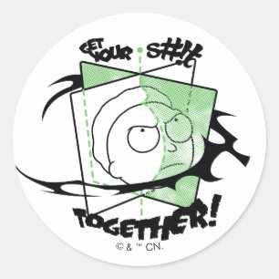 RICK AND MORTY™   Reiß dich zusammen! Runder Aufkleber