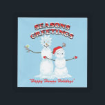 Rick and Morty | Snowmen Season's Greetings Acryl Tablett<br><div class="desc">Celebrate Rickmas with this festive snowmen Rick and Morty graphic that reads: "Season's Greetings. Happy Human Holidays".</div>