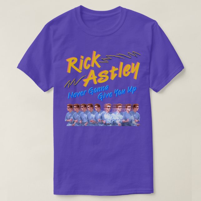 Rick Astley nie wird dich aufgeben T-Shirt (Design vorne)